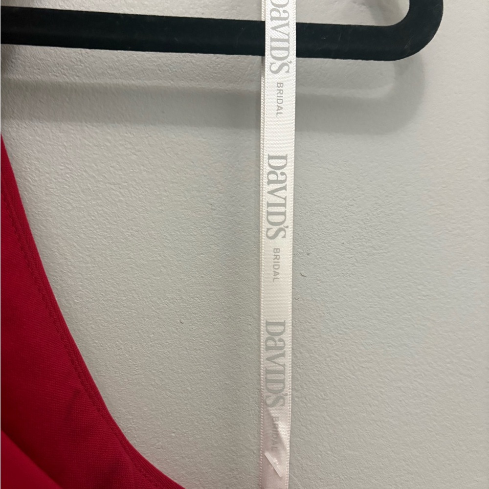 David's Bridal Red Halter Maxi Dress - Picture 11 of 11